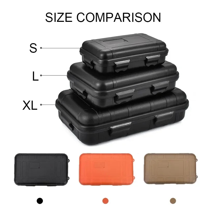 S/L/XXL Size Outdoor Plastic Waterproof Sealed Survival Box Container Camping Outdoor Travel Storage Box
