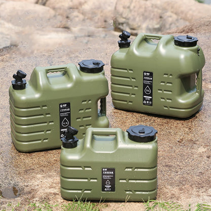 11L Water Bucket Large Capacity Portable Drinking Water Canister with Detachable Faucet No Leakage for Outdoor Travel Driving