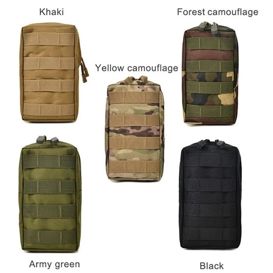 600D Oxford Outdoor  Bag EDC Molle Tool Zipper Waist Accessories Durable Belt Comouflage Pouch  Airsoft