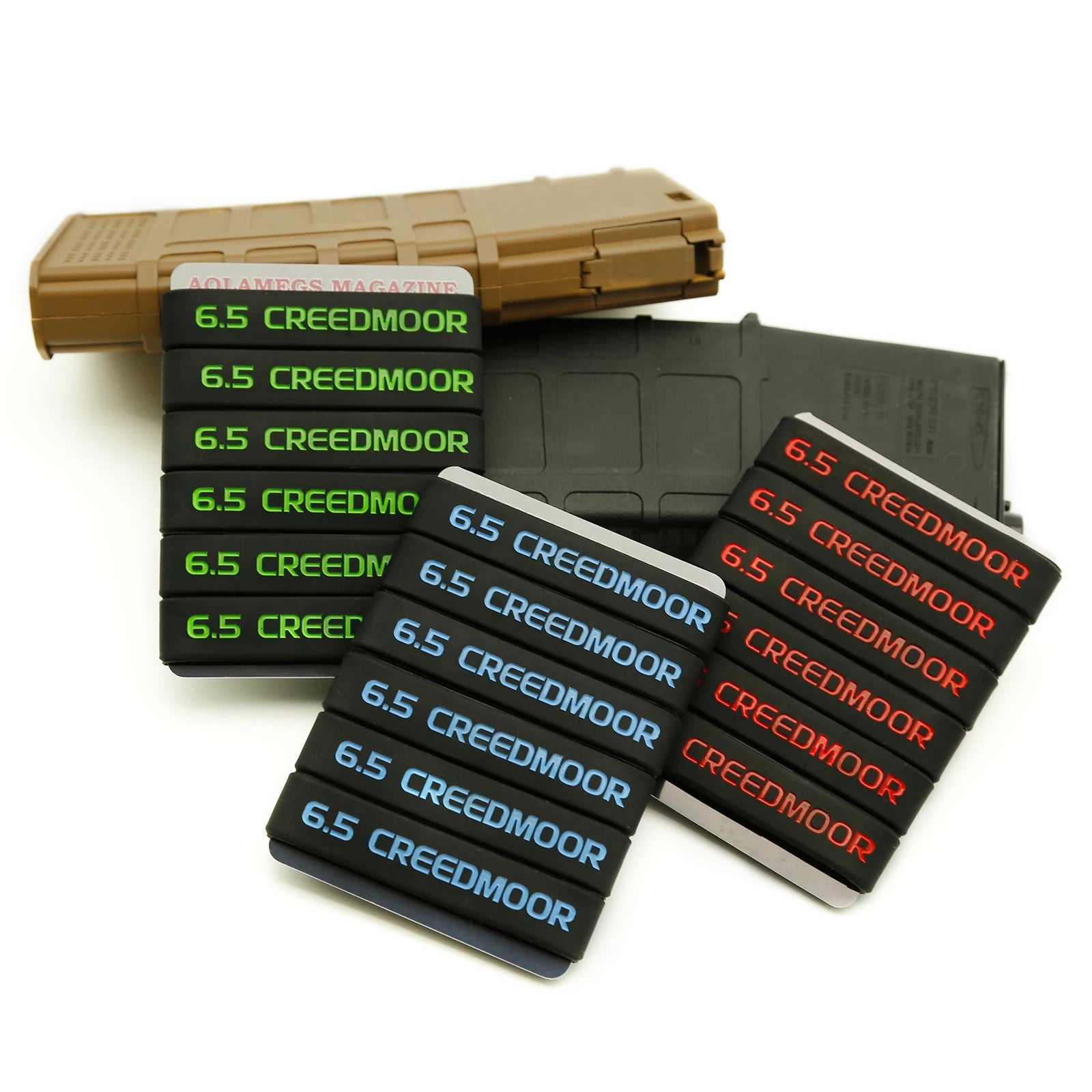 6 Pcs Magazine Marking Band for 7.62x39 5.56 Nato 300 Blackout 6.5 CREEDMOOR Magazine Marking Rubber Band Muti-Colors