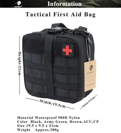 TACTIFANS First Aid Pouch Patch Bag Molle Hook and Loop Amphibious Tactical Medical kit EMT Emergency EDC Rip-Away Survival IFAK