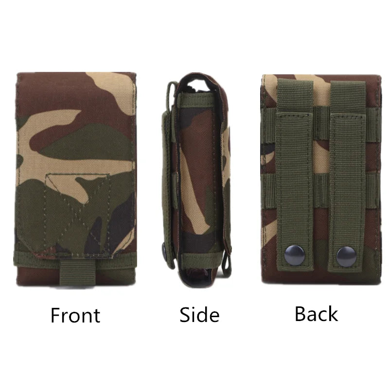 Outdoor Camouflage Waist Bag Phone Holder Sport Belt Bag Case Waterproof Nylon Sport Hunting Camo Bags in Backpack