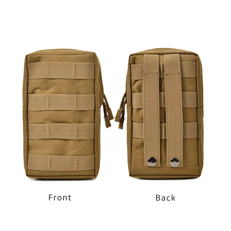 600D Oxford Outdoor  Bag EDC Molle Tool Zipper Waist Accessories Durable Belt Comouflage Pouch  Airsoft