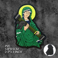 Blessed Virgin Mary Goddess Embroidery Patches for Clothing Motorcycle Jacket Backpack PVC Female Deity Badge Patch Applique