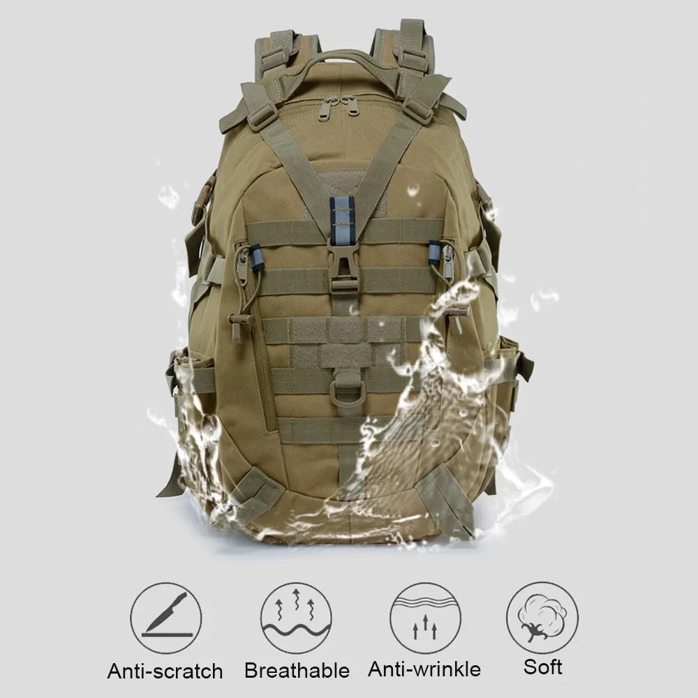 Tactical Backpack Large Capacity Sports Bag Molle System Luminous Strips Hunting Shooting Bags Hiking Camping Riding Rucksack