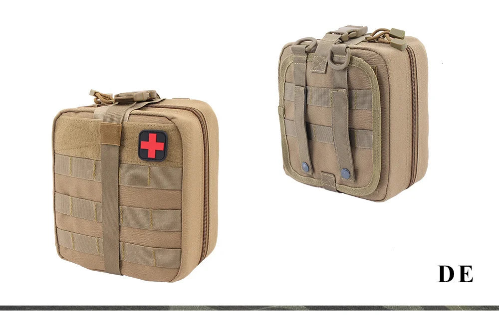 TACTIFANS First Aid Pouch Patch Bag Molle Hook and Loop Amphibious Tactical Medical kit EMT Emergency EDC Rip-Away Survival IFAK