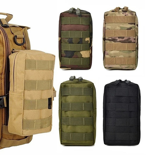 600D Oxford Outdoor  Bag EDC Molle Tool Zipper Waist Accessories Durable Belt Comouflage Pouch  Airsoft