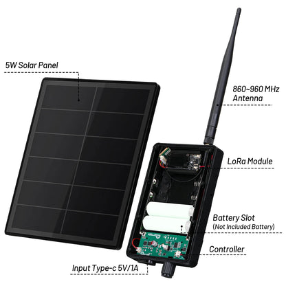 D5L Meshcore & Meshtasic Solar Powered Heltec LoRa 32 V4 ESP32 With GPS, LoRa Module and WiFi, Bluetooth Low Power Solar