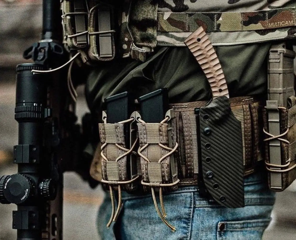 1pc Molle Pistol Mag Pouch Single Double Stack Magazine for 9mm/.40 Calibers 45acp Glock S&W M&P, Sig 226/229, and  so on