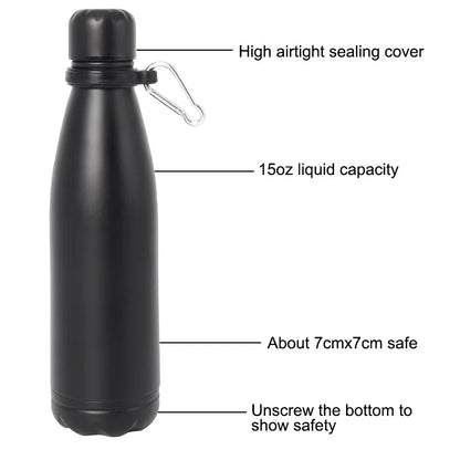 Secret Hidden Safe Diversion Water Bottle Steel Secret Stash Spot Can Hidden Safes Storage Compartment for Cards Keys Cash Money