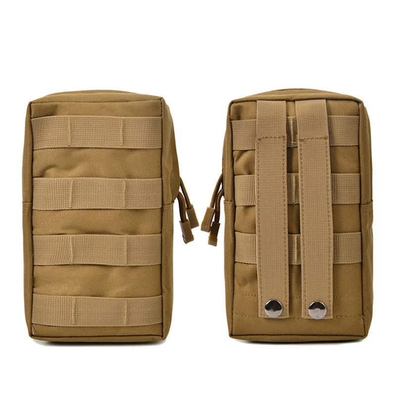 600D Oxford Outdoor  Bag EDC Molle Tool Zipper Waist Accessories Durable Belt Comouflage Pouch  Airsoft