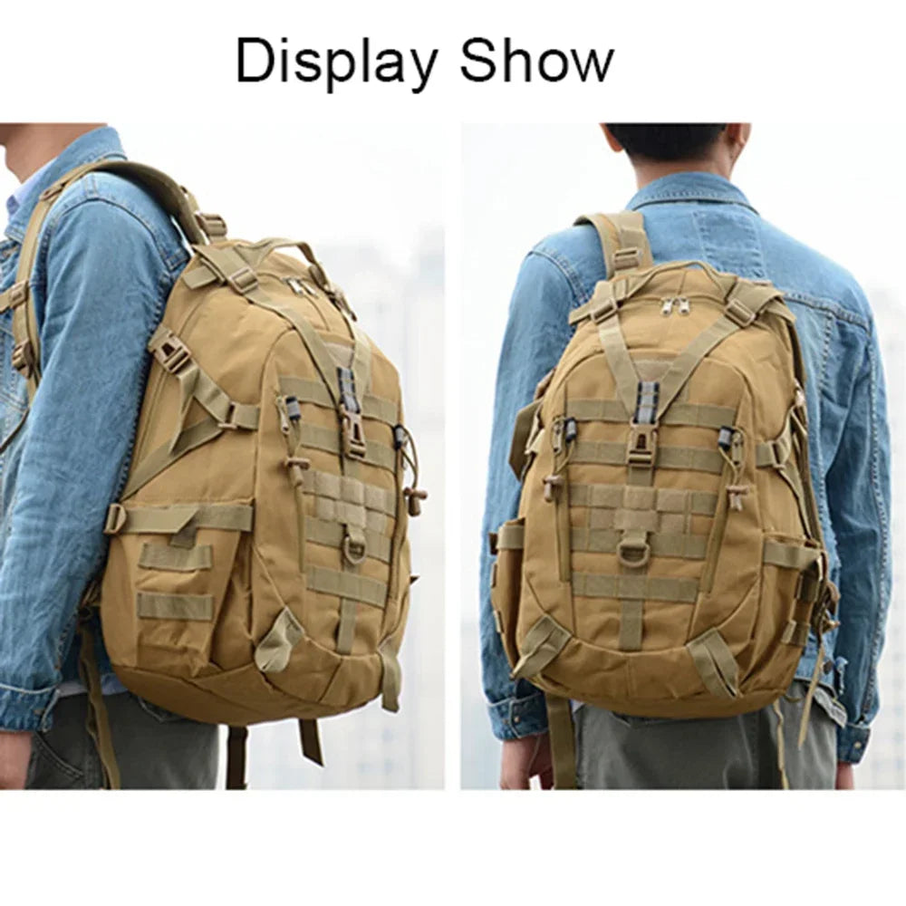 Tactical Backpack Large Capacity Sports Bag Molle System Luminous Strips Hunting Shooting Bags Hiking Camping Riding Rucksack