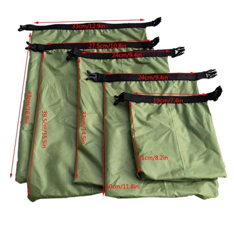 5pcs Waterproof Dry Bag For Camping Drifting Hiking Swimming Rafting Kayaking River Trekking Bags Outdoor Storage Pack Sack