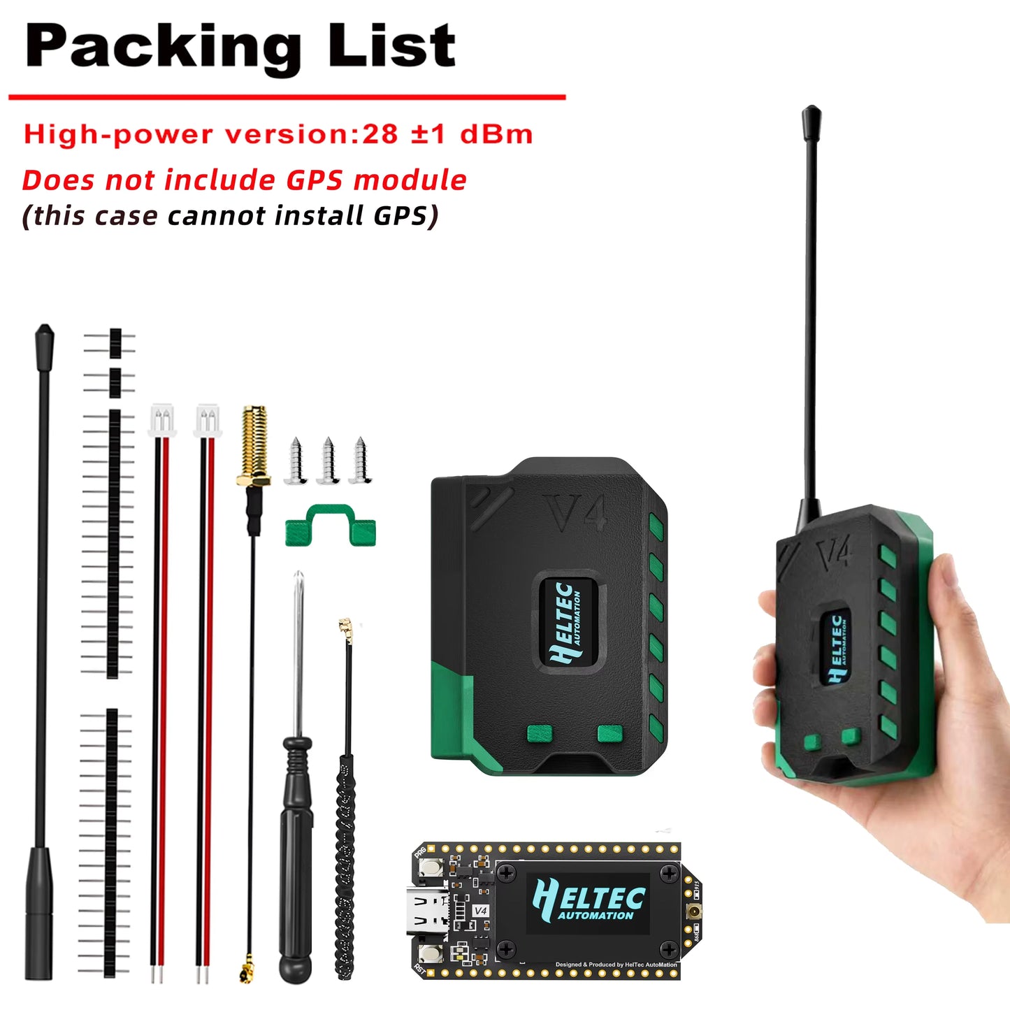 Heltec V4 Wth Case Meshtastic MeshCore ESP32 SX1262 0.96inch OLED Solar Powered Dev-Board Mesh Network WiFi LoRa BLE Low Power