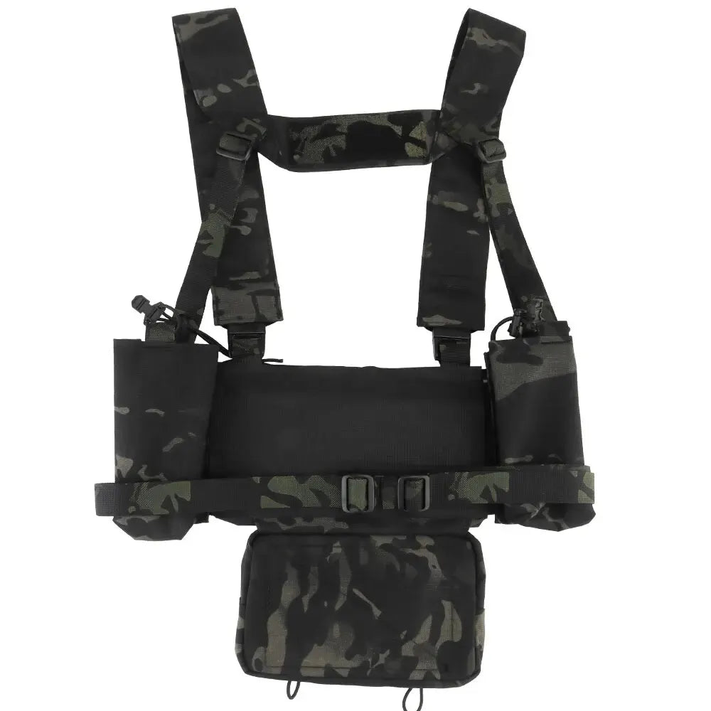MK4 Chest Rig with 5.56/7.62 Magazine Pouch Holder, Pistol/Wing Pouch, Molle Dangler Pouch