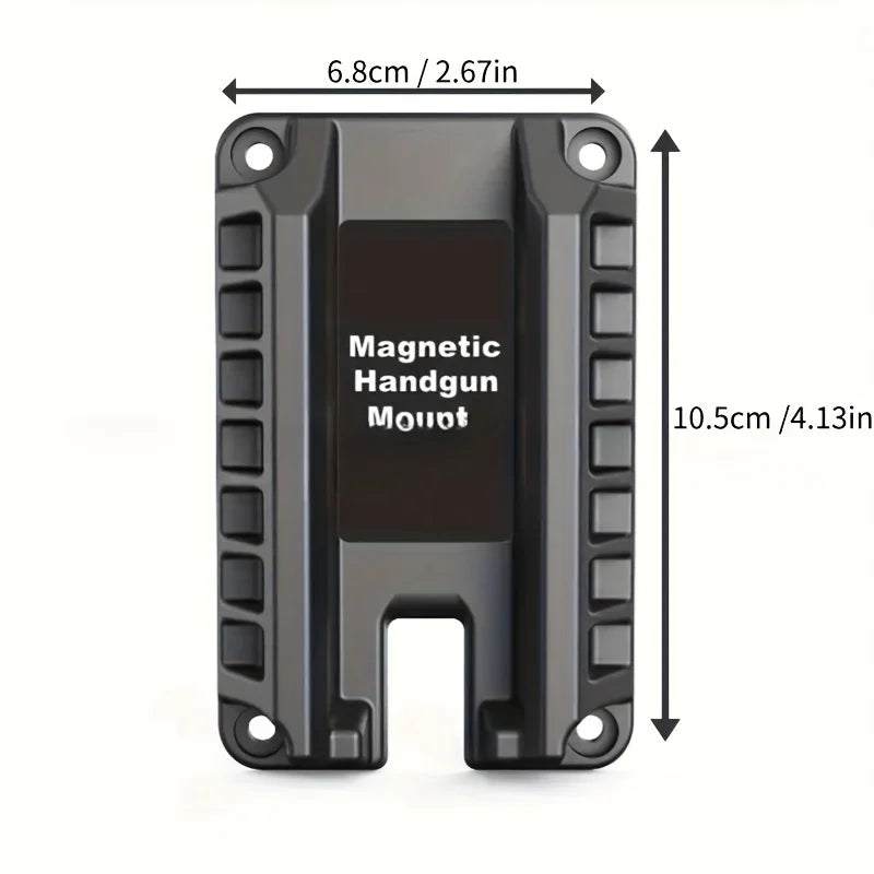 Tactical Magnetic Gun Mount HQ Rubber Coated Gun Magnet Buckler Series for Car Desks Walls Concealed Gun Holder for Handgun