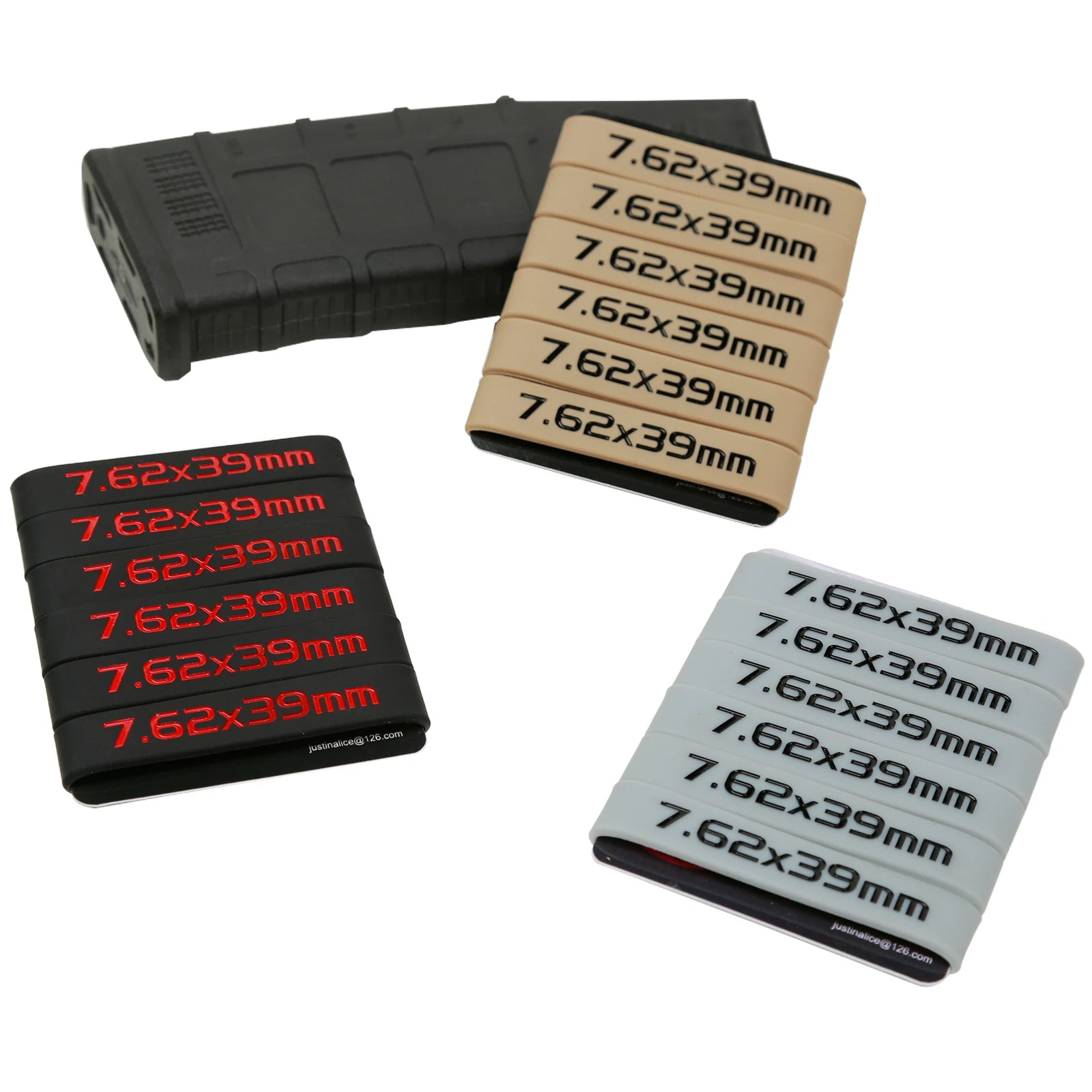 6 Pcs Magazine Marking Band for 7.62x39 5.56 Nato 300 Blackout 6.5 CREEDMOOR Magazine Marking Rubber Band Muti-Colors