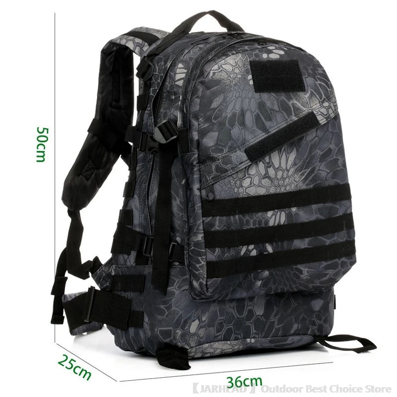 Outdoor Sport Camping Backpack Hiking Trekking School Bag Travel Cycling Walking Large Capacity Rucksack 3D Tactical Backpack