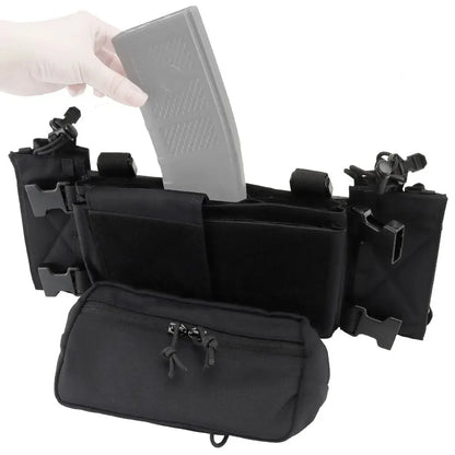 MK4 Chest Rig with 5.56/7.62 Magazine Pouch Holder, Pistol/Wing Pouch, Molle Dangler Pouch