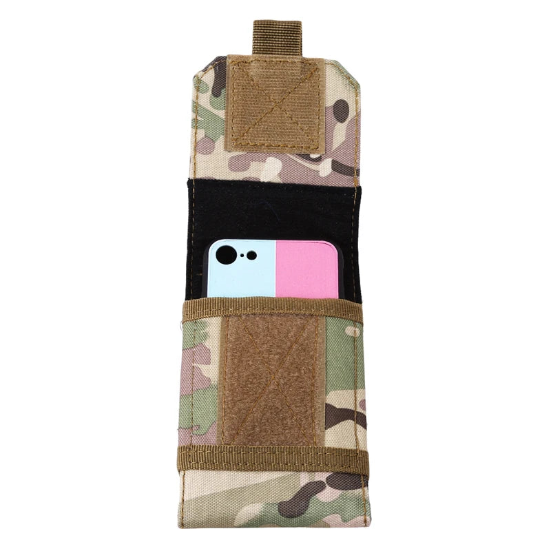 Outdoor Camouflage Waist Bag Phone Holder Sport Belt Bag Case Waterproof Nylon Sport Hunting Camo Bags in Backpack