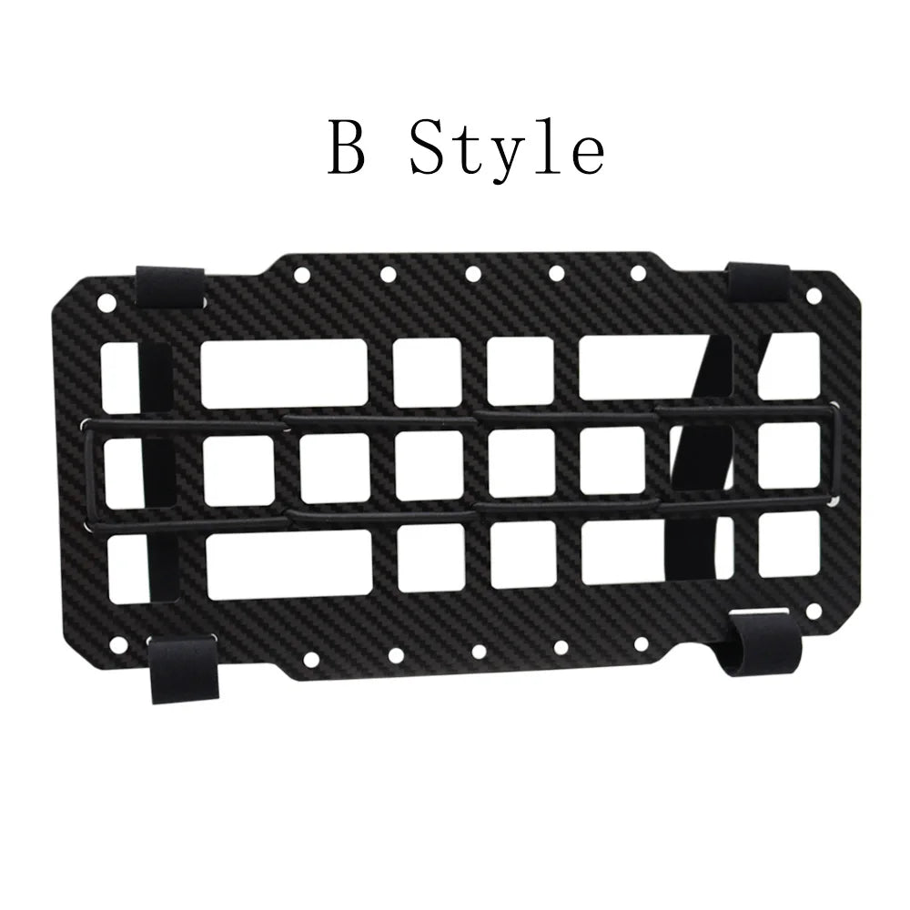 Carbon Fiber Tactical Car Visor Organizer EDC Tool Hanger For Vehicle, SUV, Truck Rigid Molle Panel Hunting Airsoft Gear