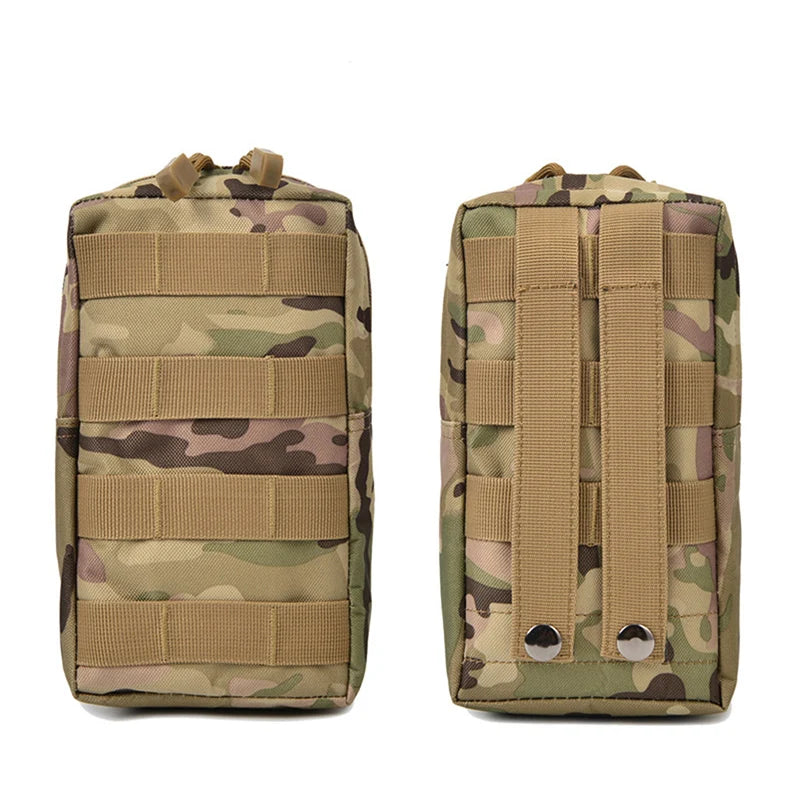 600D Oxford Outdoor  Bag EDC Molle Tool Zipper Waist Accessories Durable Belt Comouflage Pouch  Airsoft