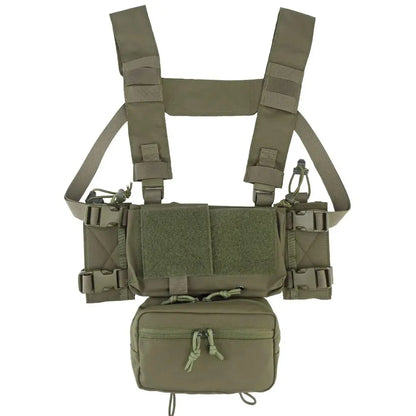 MK4 Chest Rig with 5.56/7.62 Magazine Pouch Holder, Pistol/Wing Pouch, Molle Dangler Pouch