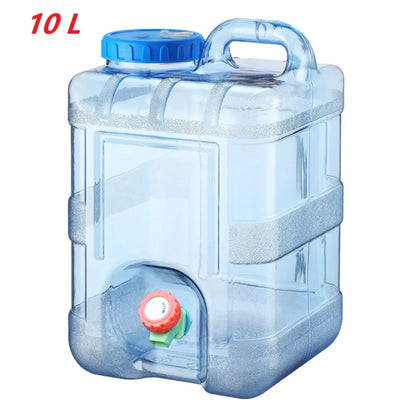 11L Water Bucket Large Capacity Portable Drinking Water Canister with Detachable Faucet No Leakage for Outdoor Travel Driving