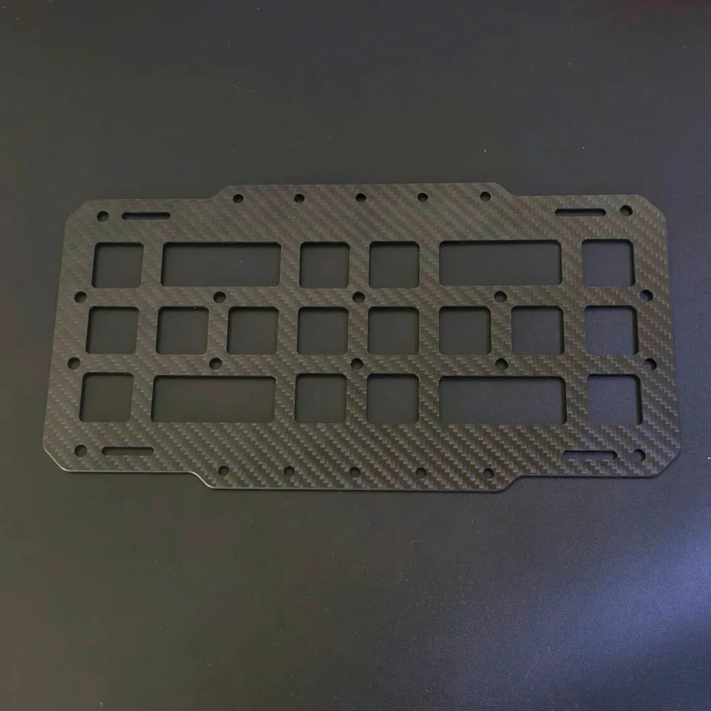 Carbon Fiber Tactical Car Visor Organizer EDC Tool Hanger For Vehicle, SUV, Truck Rigid Molle Panel Hunting Airsoft Gear