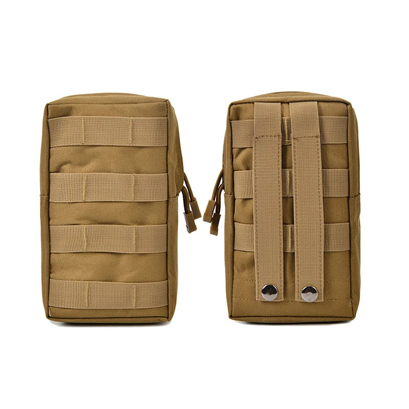 600D Oxford Outdoor  Bag EDC Molle Tool Zipper Waist Accessories Durable Belt Comouflage Pouch  Airsoft