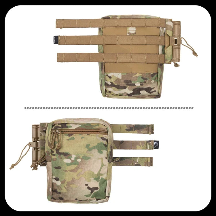 Tactical SS Style GP Tall Pouch Laser Cut MOLLE EDC Pouch Airsoft Vest Hunting Multi-purpose Utility Multicam Storage Bag Gear