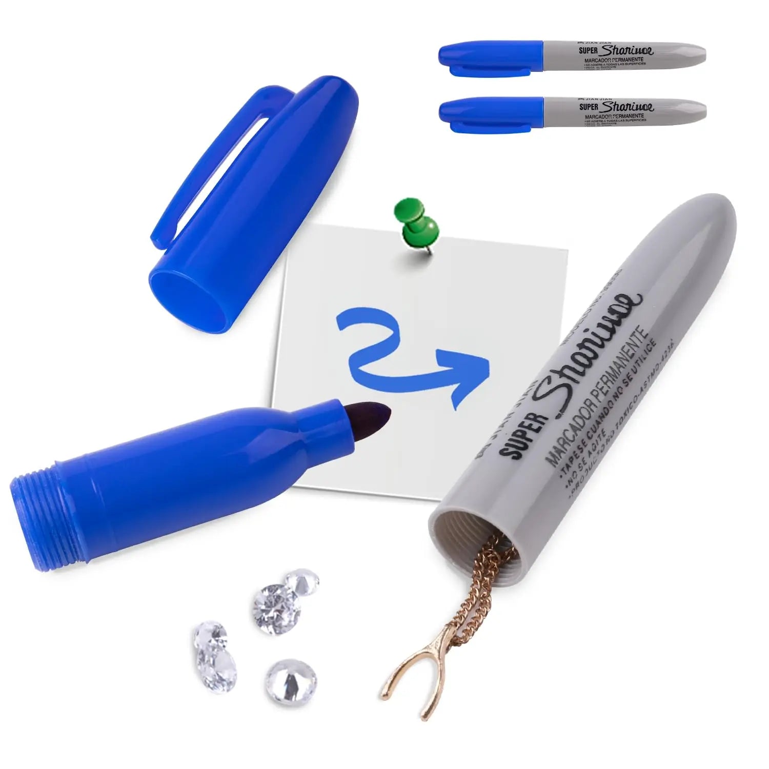 Durable Diversion Safe Marker Pen - Discreet Hidden Storage for Small Valuables - Perfect Fun Gift for Home & Dorm Decor