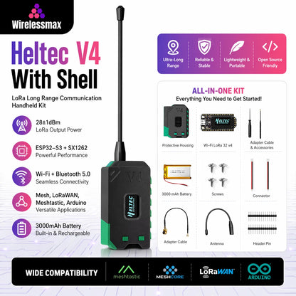 Heltec V4 With 3000mah Battery ESP32 LoRa 32 V4 Kit ESP32-S3 SX1262 27dBm OLED