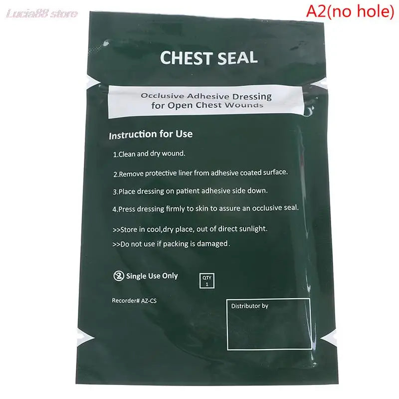 1pc North American Rescue Hyfin Chest Seal Medical Chest Seal Vented Outdoor Emergency First Aid Freeshipping