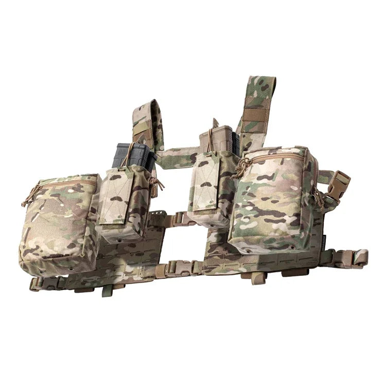Tactical SS Style GP Tall Pouch Laser Cut MOLLE EDC Pouch Airsoft Vest Hunting Multi-purpose Utility Multicam Storage Bag Gear