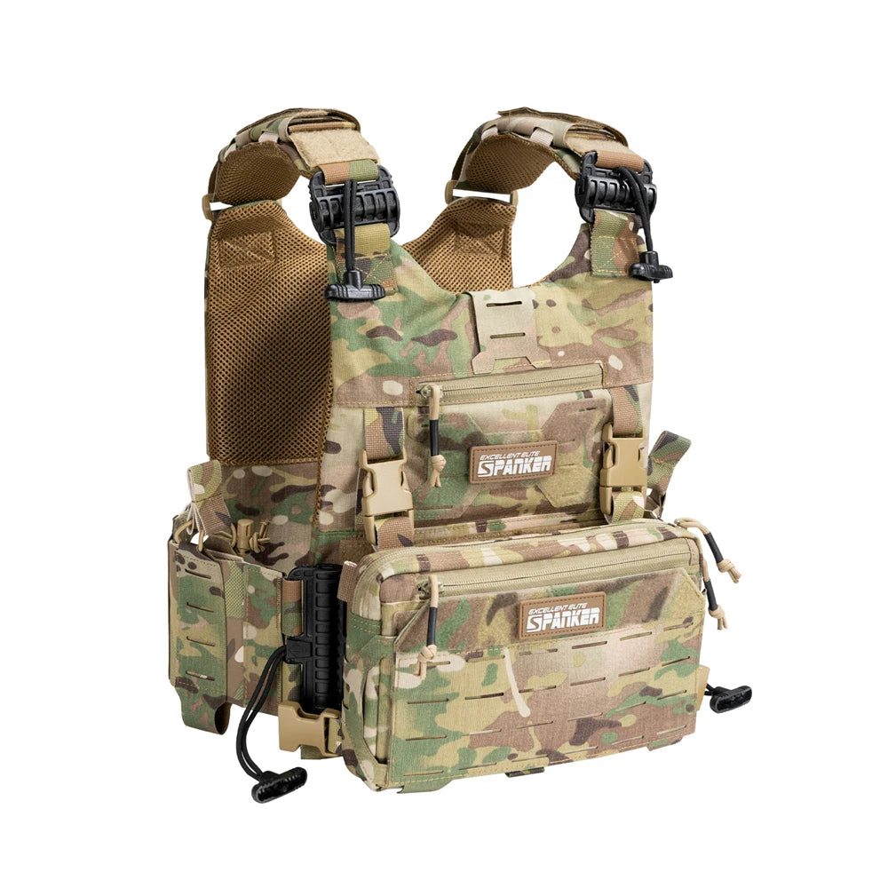 Tatcical Chest Rig Pouch Men's Functional Vest Bag Survival Army CAMO Molle System Kit Bag Backpack Locomotive Backpack