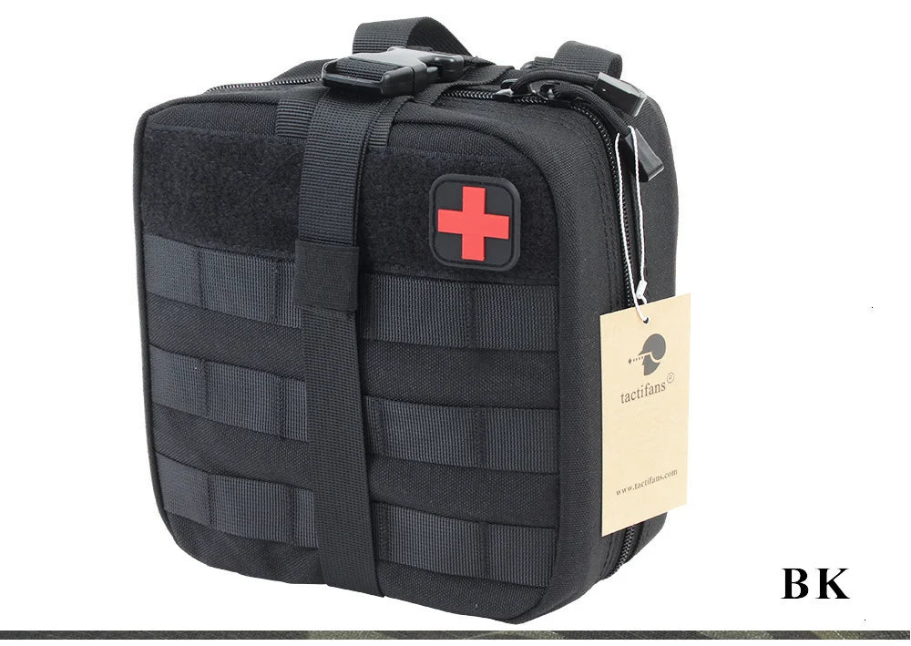 TACTIFANS First Aid Pouch Patch Bag Molle Hook and Loop Amphibious Tactical Medical kit EMT Emergency EDC Rip-Away Survival IFAK