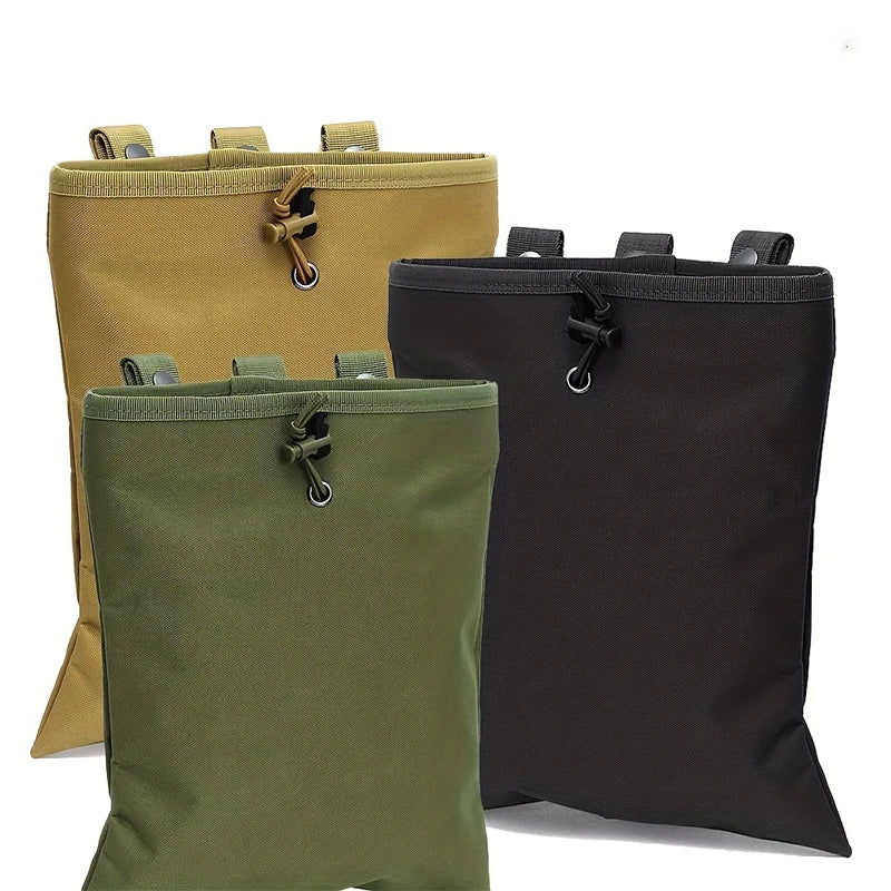 Tactical Hunting Molle Drawstring Magazine Dump Pouch Large Folding Recycling Bag garbage Bag Outdoor Ammo Storage Pack