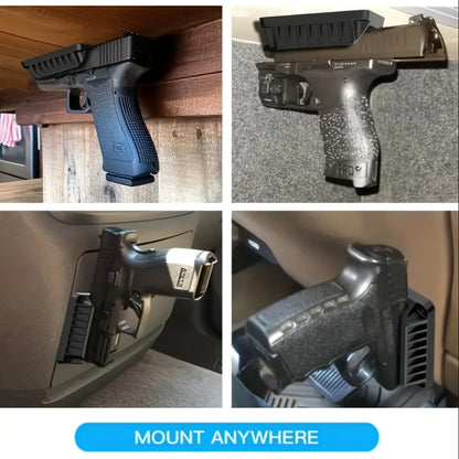 Tactical Magnetic Gun Mount HQ Rubber Coated Gun Magnet Buckler Series for Car Desks Walls Concealed Gun Holder for Handgun