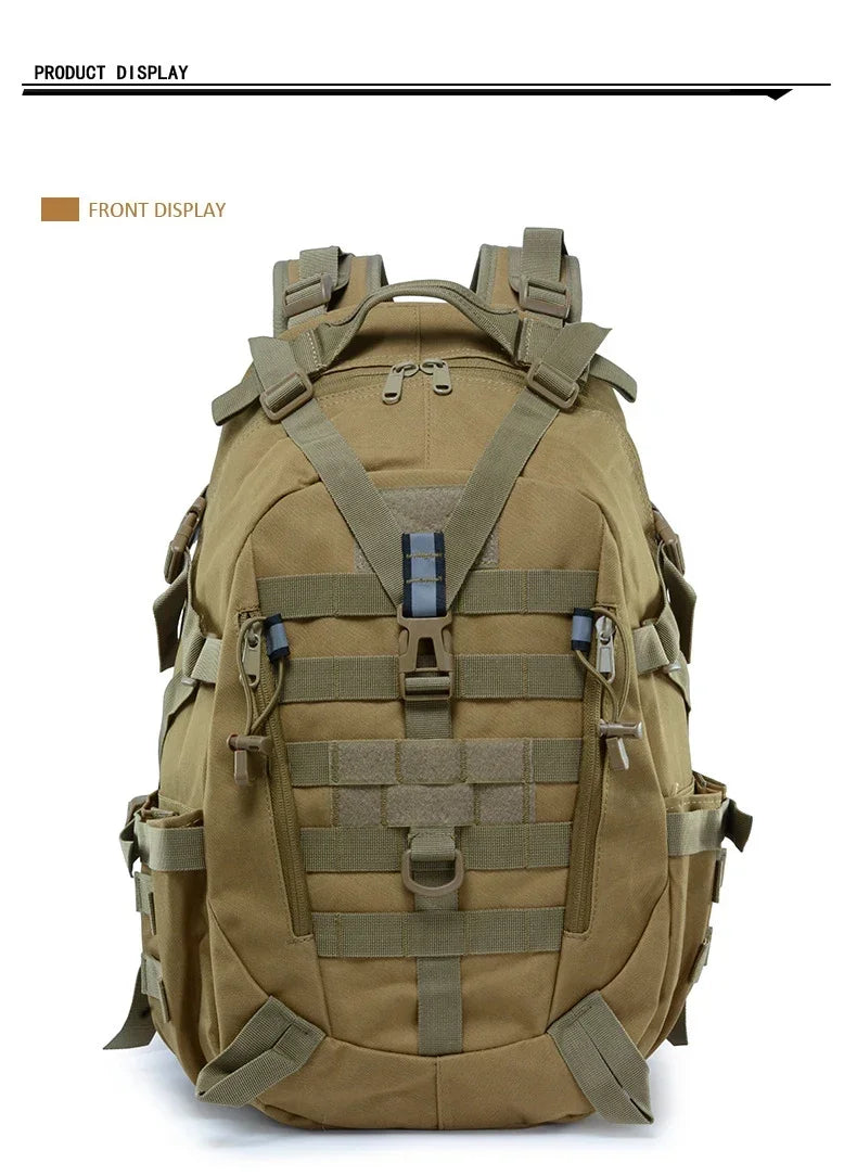 Tactical Backpack Large Capacity Sports Bag Molle System Luminous Strips Hunting Shooting Bags Hiking Camping Riding Rucksack