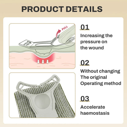 Rhino Rescue 4 Inch Pressure Emergency Bandage Compression Trauma Wound Dressing, Medical Combat  First Aid Kit IFAK New Design