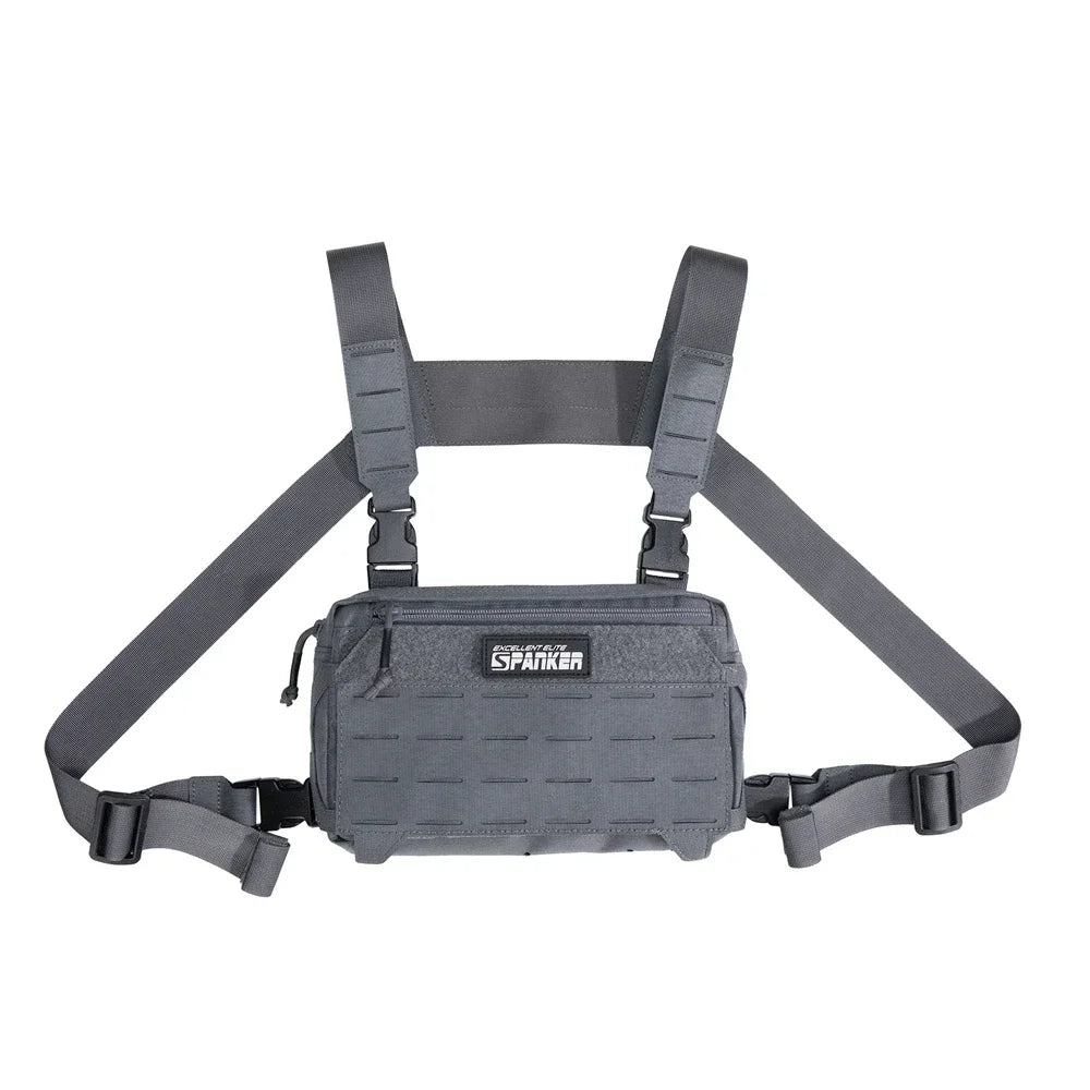 Tatcical Chest Rig Pouch Men's Functional Vest Bag Survival Army CAMO Molle System Kit Bag Backpack Locomotive Backpack