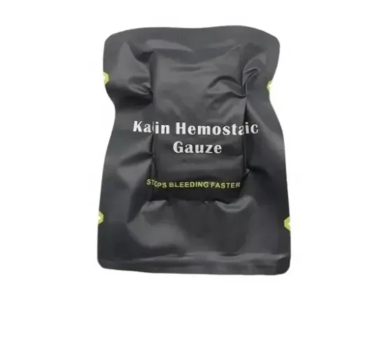 Tactical Kaolin Hemostatic Compressed Gauze Emergency Outdoor Binding Fixed Bandage First Aid Kit Bleeding Trauma Wound Dressing