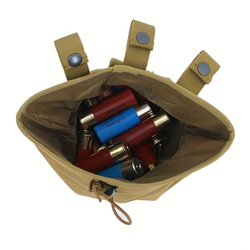 Tactical Hunting Molle Drawstring Magazine Dump Pouch Large Folding Recycling Bag garbage Bag Outdoor Ammo Storage Pack