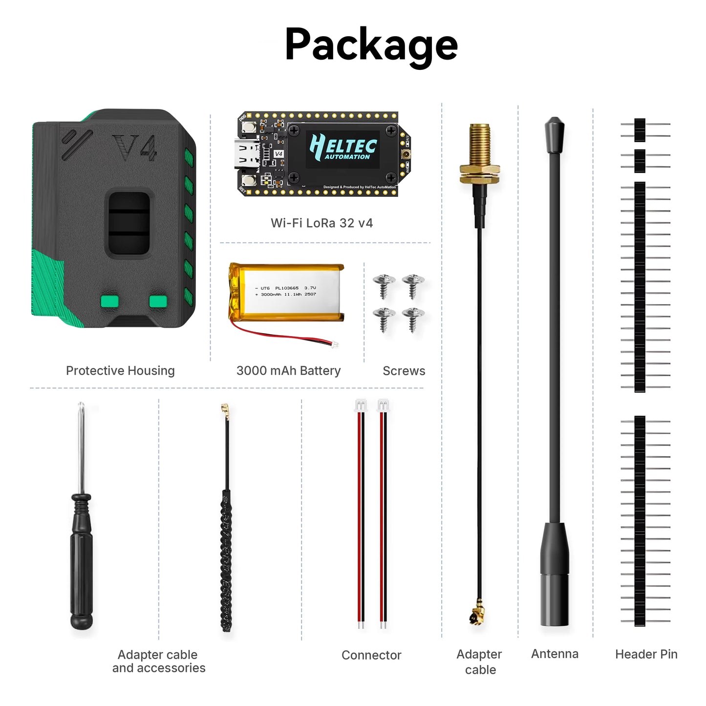 Heltec V4 With 3000mah Battery ESP32 LoRa 32 V4 Kit ESP32-S3 SX1262 27dBm OLED