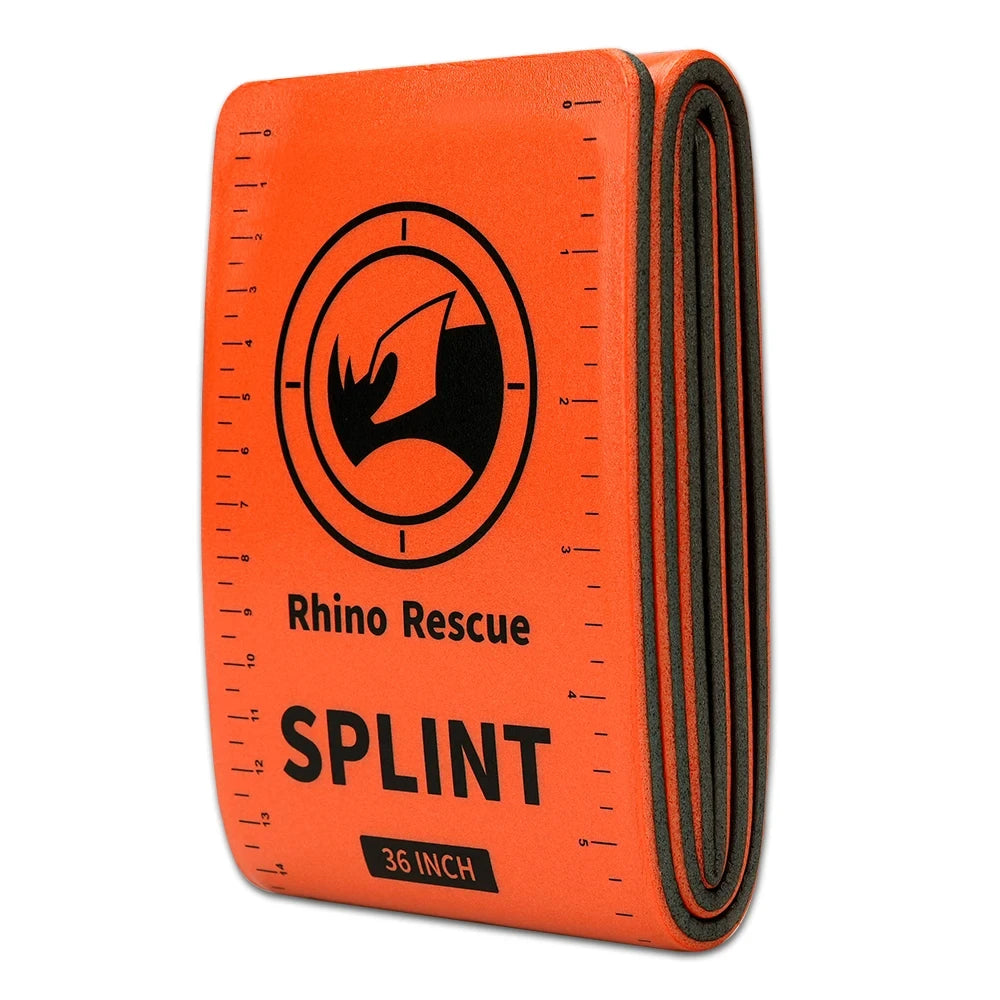 RHINO RESCUE First Aid Splint 36" X 4.3" Green-Gray, Keep Bones in Position For Camping Hiking Fixture Bone Emergency Kit